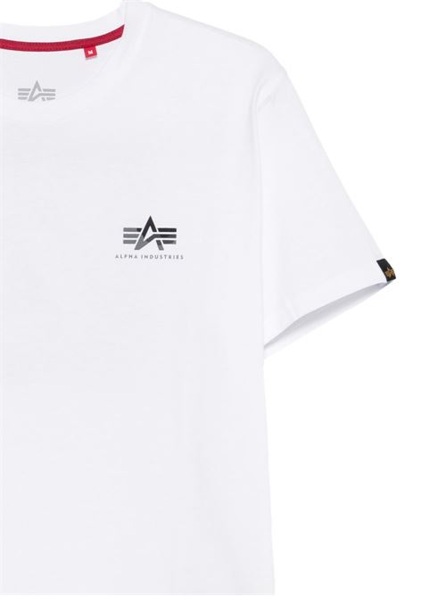 T-shirt uomo Alpha Industries bianca con logo stampato Alpha Industries | 26652309